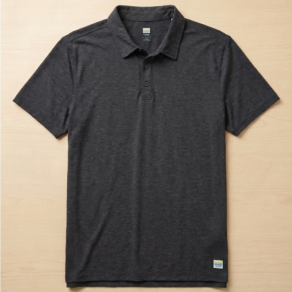 Vuori Men's Polo Shirt - Navy and Blue